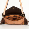 ADBGA290 American Darling Hand Tooled Floral Carved Leather Envelope with Fringes