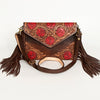 ADBGA290 American Darling Hand Tooled Floral Carved Leather Envelope with Fringes