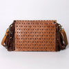 ADBGA290 American Darling Hand Tooled Floral Carved Leather Envelope with Fringes