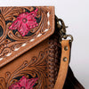 ADBGA290 American Darling Hand Tooled Floral Carved Leather Envelope with Fringes