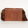 ADBGA290 American Darling Hand Tooled Floral Carved Leather Envelope with Fringes