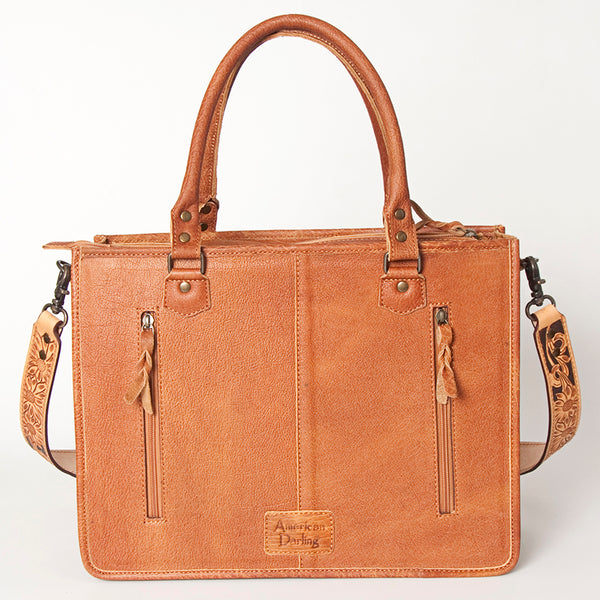ADBG230 American Darling Western Tote Bag - Handcrafted Hair-On Cowhide & Hand-Tooled Leather