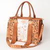 ADBG230 American Darling Western Tote Bag - Handcrafted Hair-On Cowhide & Hand-Tooled Leather