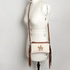 LC-ADBGS142 Western Rodeo Crossbody - Hair-On Leather Bag with Steer Wrestling Print & Fringe