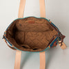 ADBG575 American Darling Western Woven Saddle Blanket & Tooled Leather Fringe Bag