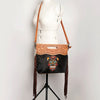 ADBGS146AN Engraved Cowhide & Tooled Leather Shoulder Bag - Western Fringe Crossbody