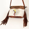 LC-ADBGS146 Western Crossbody Bag - Tooled Leather & Hair-On Hide