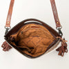 LC-ADBGS146 Western Crossbody Bag - Tooled Leather & Hair-On Hide