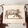ADBG109 American Darling Western Leather Crossbody Bag Hair-On Cowhide and Fringe