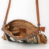 ADBG236 American Darling Hand-Tooled Floral Cross body Bag with Woven Saddle Blanket & Fringes