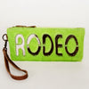 ADBG344 American Darling Western Leather Wristlet Bag with Hair-On Cowhide and Inlay