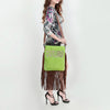 ADBGS192 Large Crossbody Genuine Western Leather Women Bag Sage