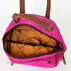 ADBGS156 Hot Pink Cowhide Leather Backpack with Inlay - Western Cowgirl Statement Bag
