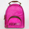 ADBGS156 Hot Pink Cowhide Leather Backpack with Inlay - Western Cowgirl Statement Bag
