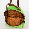 ADBGS156 Green Cowhide Leather Backpack with Bold Inlay - Western Cowgirl Statement Bag
