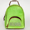 ADBGS156 Green Cowhide Leather Backpack with Bold Inlay - Western Cowgirl Statement Bag
