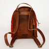 ADBGS156 Red Hair-On Hide Leather Mini Backpack - Western Cowgirl Style