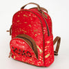 ADBGS156 Red Hair-On Hide Leather Mini Backpack - Western Cowgirl Style
