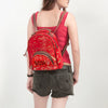 ADBGS156 Red Hair-On Hide Leather Mini Backpack - Western Cowgirl Style