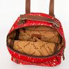 ADBGS156 Red Hair-On Hide Leather Mini Backpack - Western Cowgirl Style