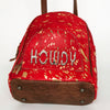 ADBGS156 Red Hair-On Hide Leather Mini Backpack - Western Cowgirl Style