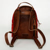 ADBGS156 Red Hair-On Hide Leather Mini Backpack - Western Cowgirl Style
