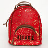 ADBGS156 Red Hair-On Hide Leather Mini Backpack - Western Cowgirl Style