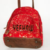 ADBGS156 Red Hair-On Hide Leather Mini Backpack - Western Cowgirl Style