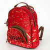 ADBGS156 Red Hair-On Hide Leather Mini Backpack - Western Cowgirl Style
