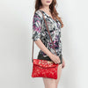 ADBGS178 Red Metallic Cowhide Envelope Crossbody - Western Leather Purse