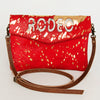 ADBGS178 Red Metallic Cowhide Envelope Crossbody - Western Leather Purse