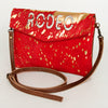 ADBGS178 Red Metallic Cowhide Envelope Crossbody - Western Leather Purse
