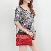 ADBGS178 Red Metallic Cowhide Envelope Crossbody - Western Leather Purse