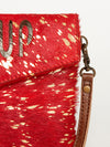 ADBGS178 Red Metallic Cowhide Envelope Crossbody - Western Leather Purse