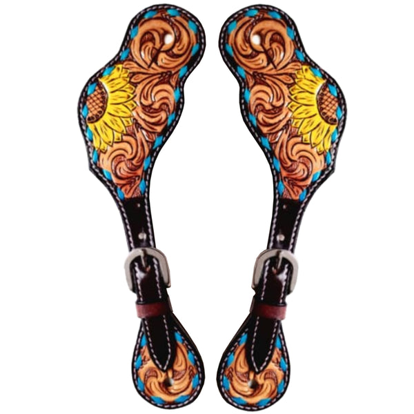 BER312-Western American Leather Spur Strap