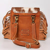 ADBGF101 American Darling Western Leather Cross body Bag - Hand Tooled Floral & Cowhide Purse