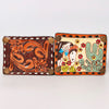 ADBGF101 American Darling Western Leather Cross body Bag - Hand Tooled Floral & Cowhide Purse
