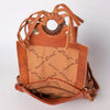 ADBGF101 American Darling Western Leather Cross body Bag - Hand Tooled Floral & Cowhide Purse