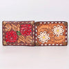 ADBGF101 American Darling Western Leather Cross body Bag - Hand Tooled Floral & Cowhide Purse