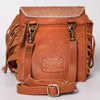 ADBGF101 American Darling Western Leather Cross body Bag - Hand Tooled Floral & Cowhide Purse
