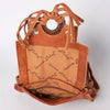 ADBGF101 American Darling Western Leather Cross body Bag - Hand Tooled Floral & Cowhide Purse