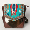 ADBG845 American Darling Hand Tooled Floral & Saddle Blanket Leather Western Backpack