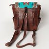 ADBG845 American Darling Hand Tooled Floral & Saddle Blanket Leather Western Backpack