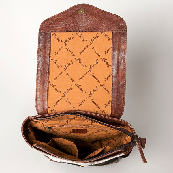 ADBG845 American Darling Hand Tooled Floral & Saddle Blanket Leather Western Backpack