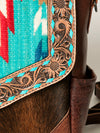 ADBG845 American Darling Hand Tooled Floral & Saddle Blanket Leather Western Backpack