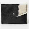LC-ADBGZ141 Hair-On Cowhide Coin Purse - Western Leather Mini Wallet