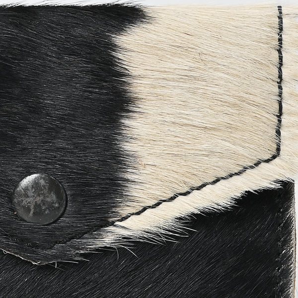 LC-ADBGZ141 Hair-On Cowhide Coin Purse - Western Leather Mini Wallet