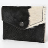 LC-ADBGZ141 Hair-On Cowhide Coin Purse - Western Leather Mini Wallet