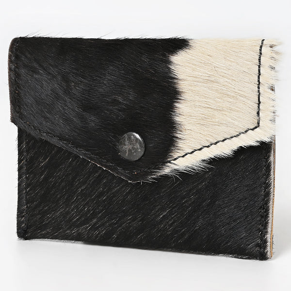 LC-ADBGZ141 Hair-On Cowhide Coin Purse - Western Leather Mini Wallet