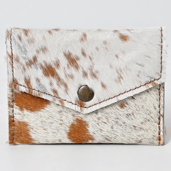 LC-ADBGZ141 Hair-On Cowhide Coin Purse - Western Leather Mini Wallet